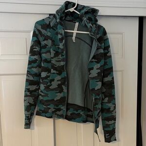 lululemon Camouflage Hoodie - Green and Black
